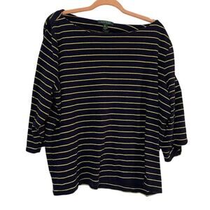 Lauren Ralph Lauren Nautical Stripe Tee - Size 3X